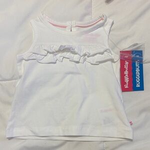 Ruffle Butts White Ruffle Tank Top